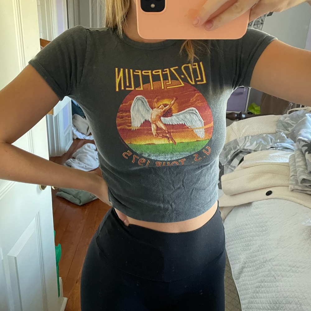 Led Zeppelin Graphic Crop Tee
